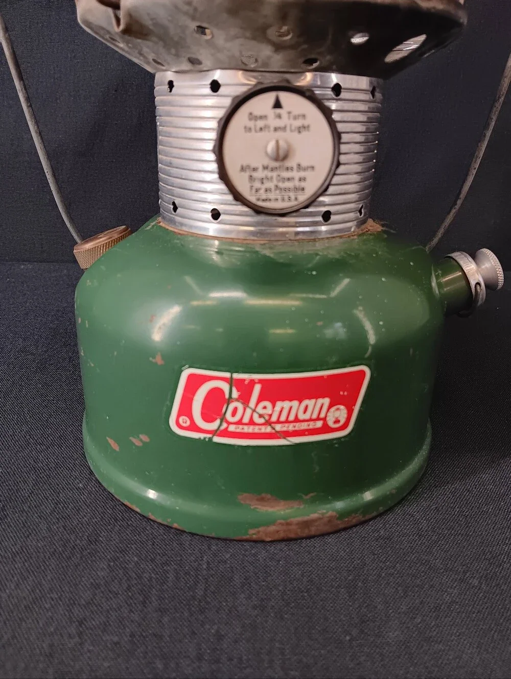 Tested 1970 Coleman 228F Big Hat Lantern with Yellow Clamshell Case Serviced